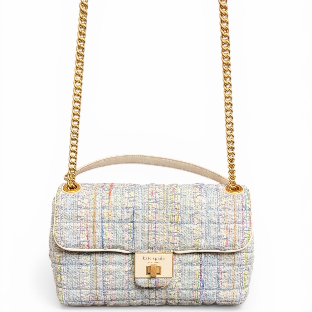 Kate Spade Evelyn Tweed Medium Convertible Crossbody Shoulder Bag - Picture 5 of 12